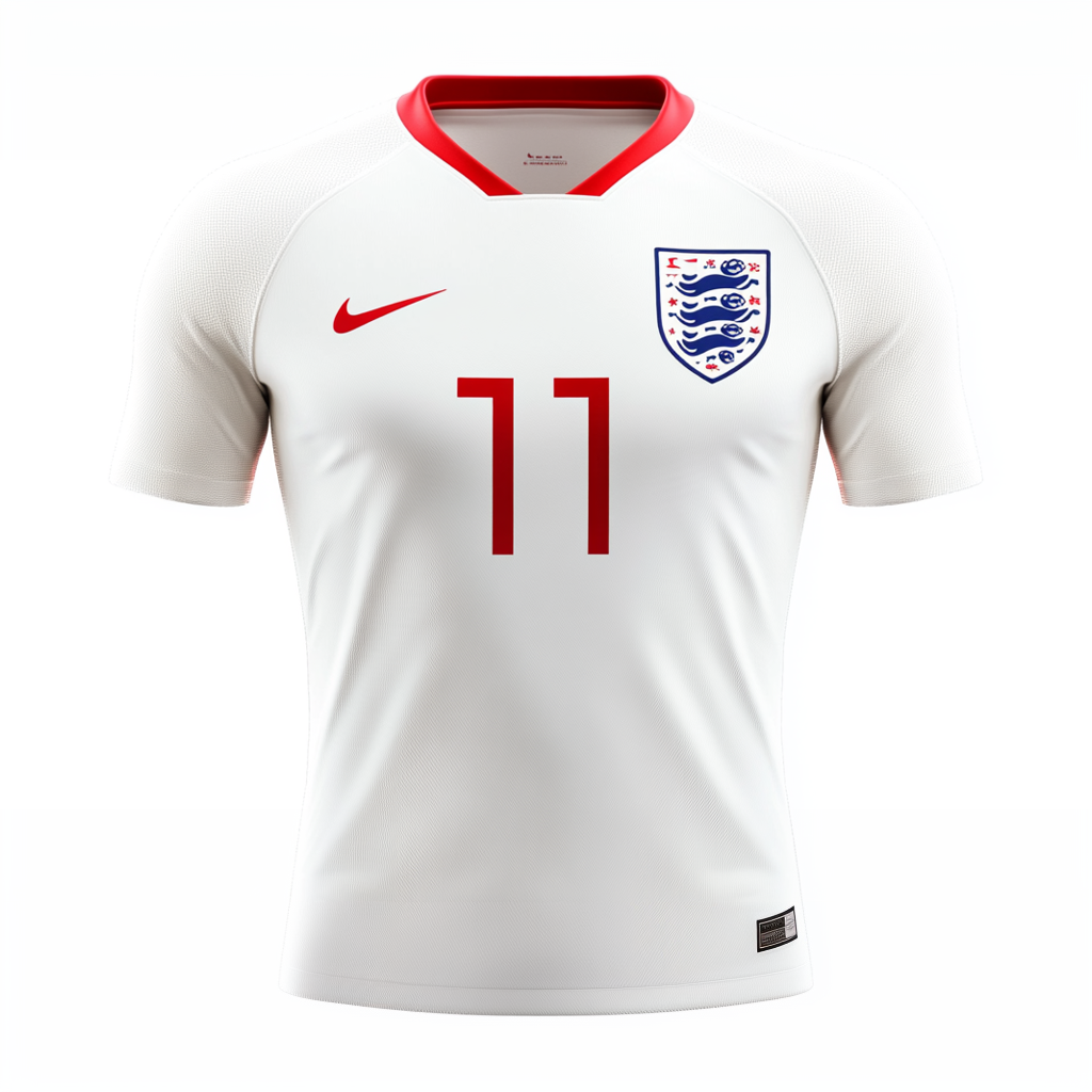 Soccer Jersey - White with Red
